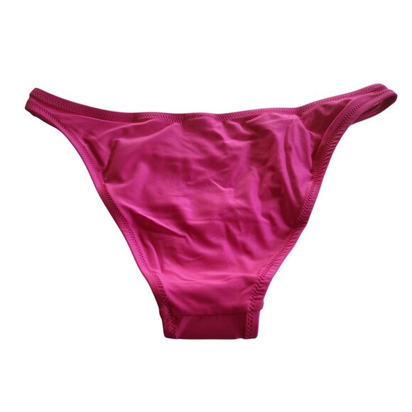 J.Crew Heritage 1989 High Leg Bikini Bottom Pink Size S Recycled Nylon Blend Swi - Picture 3 of 4